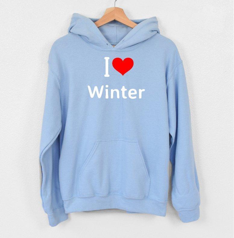 I Love Winter Hoodie Unisex Sweatshirt - sunny buttons