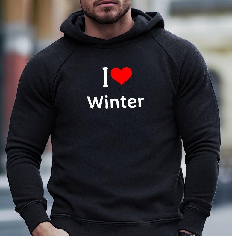 I Love Winter Hoodie Unisex Sweatshirt - sunny buttons