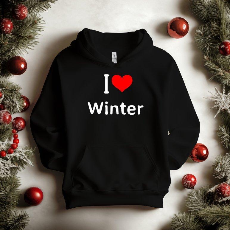 I Love Winter Hoodie Unisex Sweatshirt - sunny buttons
