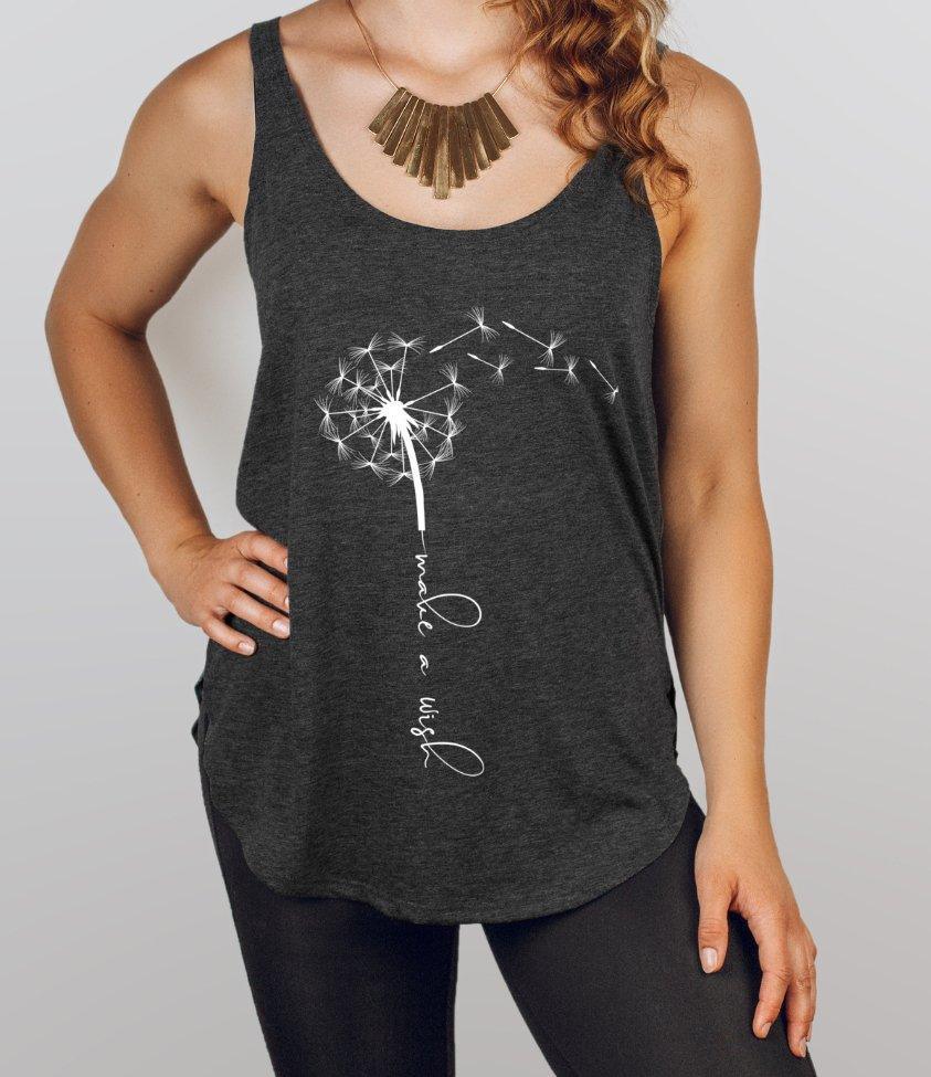 make a wish dandelion tank top - sunny buttons