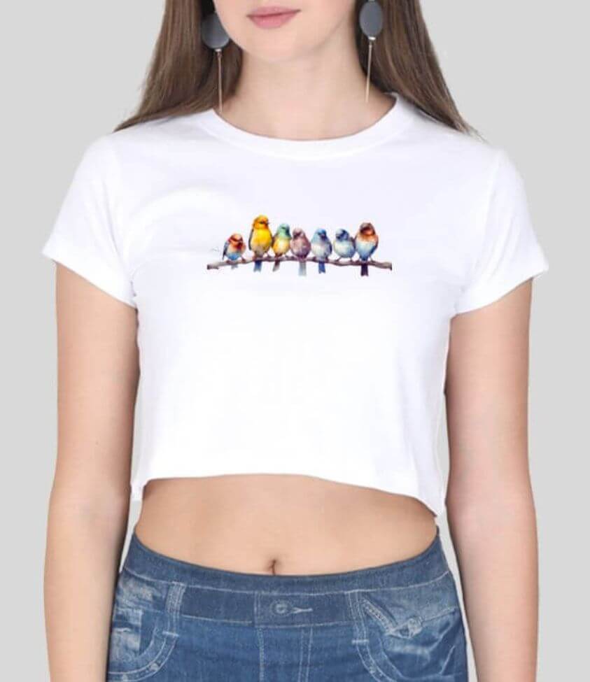 cute birds | crop top