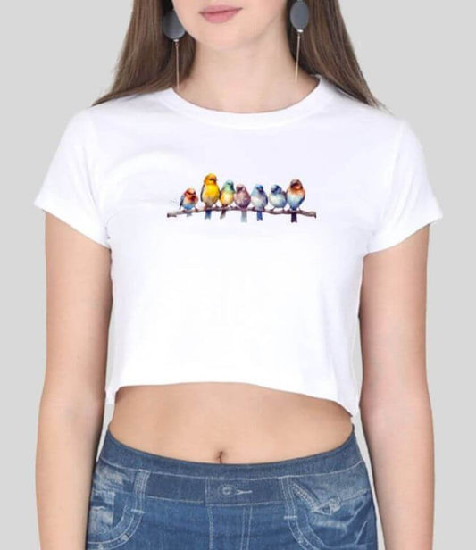 cute birds | crop top