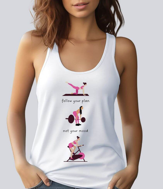 motivational tank top | white