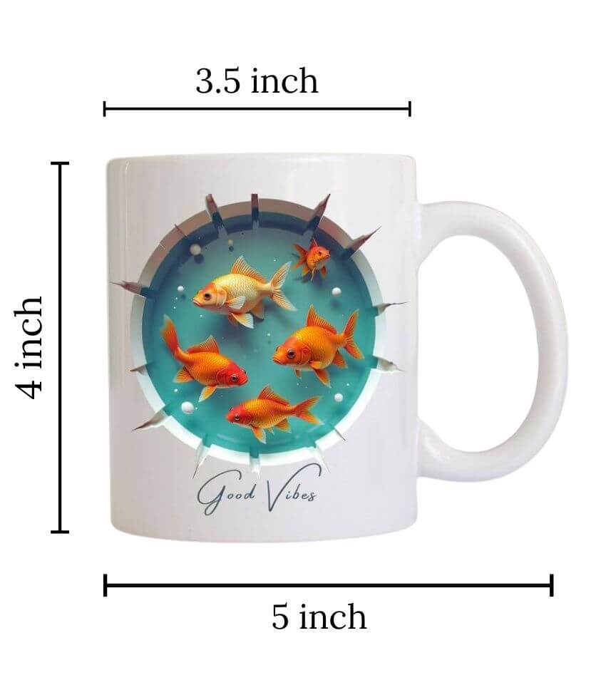 3D | fish | coffee mug