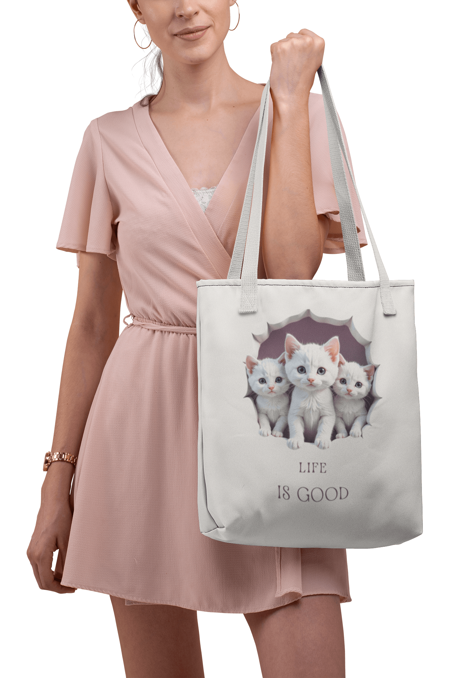 Stylish tote bag | 3D | kittens