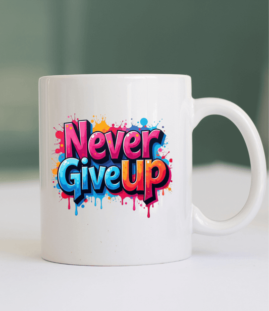 Never give up | coffee mug