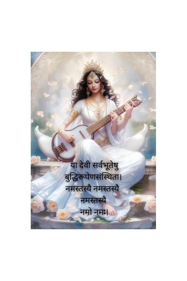 Saraswati mantra | Art frame - sunny buttons
