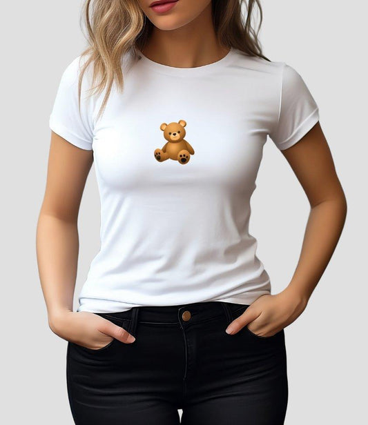 Tiny Teddy Bear Womens T-shirt - sunny buttons