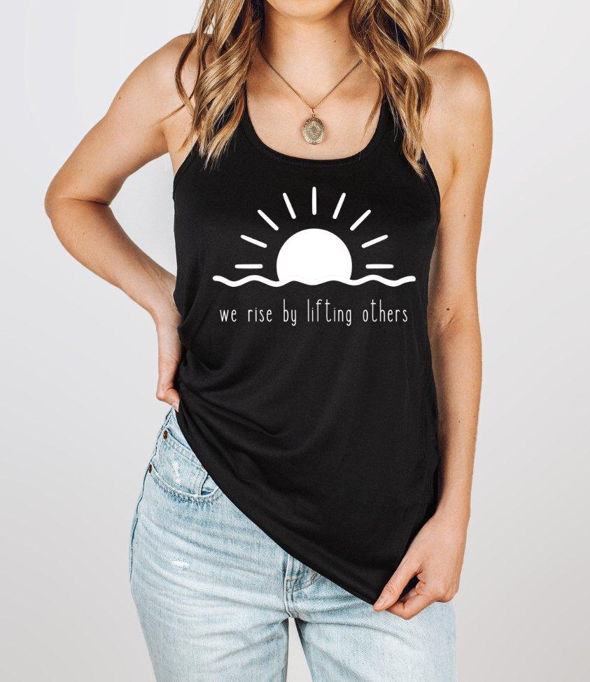 we rise by lifting others tank top - sunny buttons