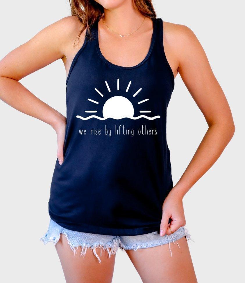 we rise by lifting others tank top - sunny buttons