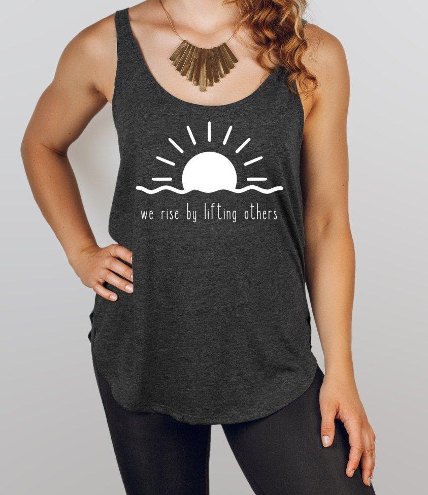 we rise by lifting others tank top - sunny buttons