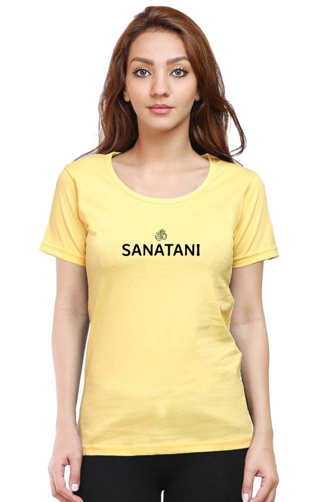Womens Round Neck T-shirt Sanatani - sunny buttons