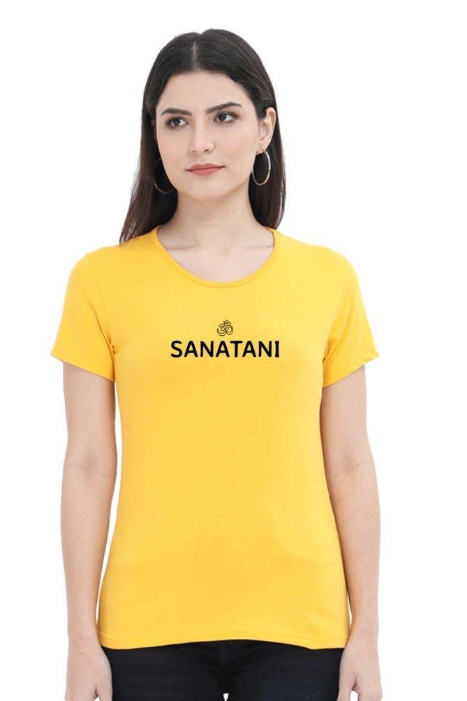Womens Round Neck T-shirt Sanatani - sunny buttons