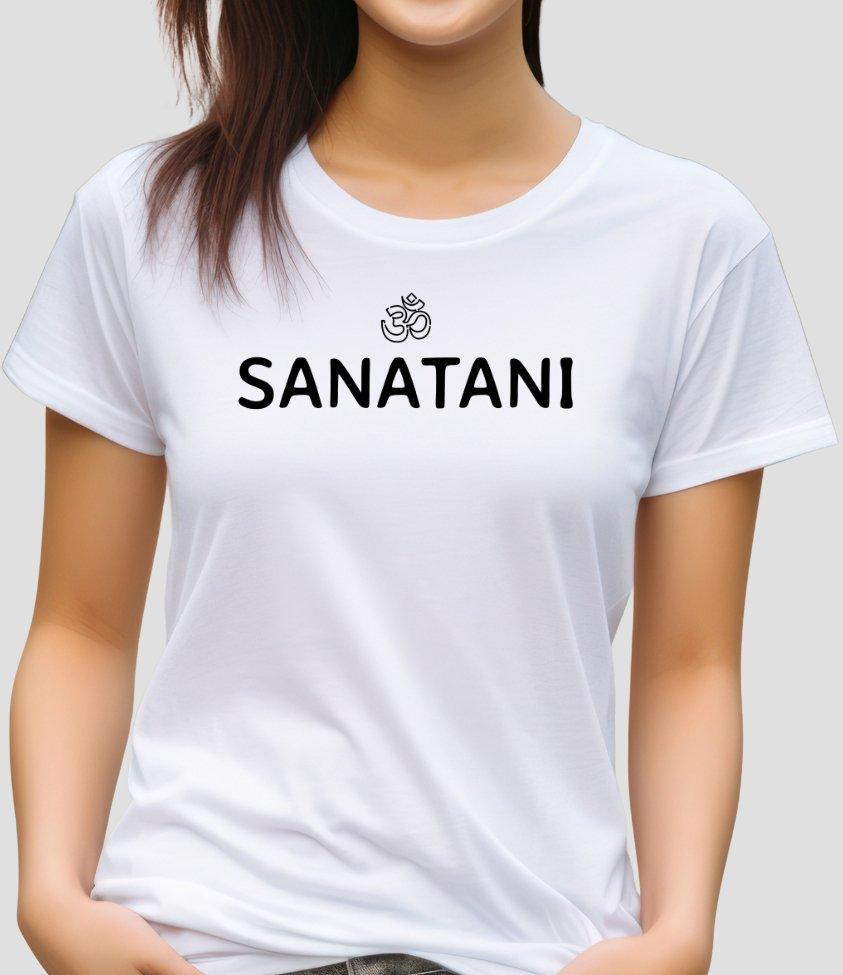 Womens Round Neck T-shirt Sanatani - sunny buttons