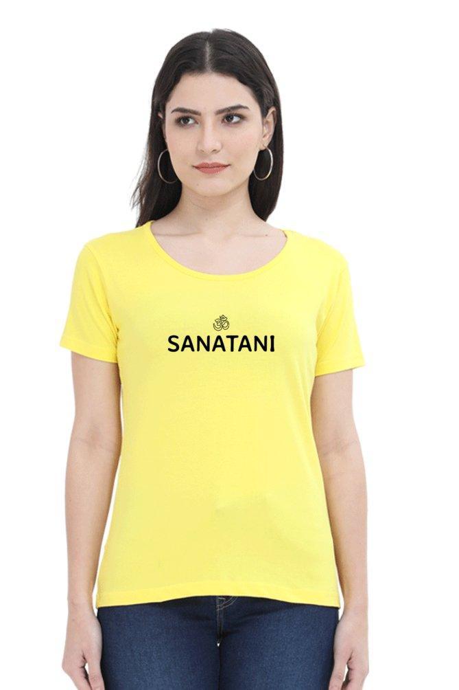Womens Round Neck T-shirt Sanatani - sunny buttons