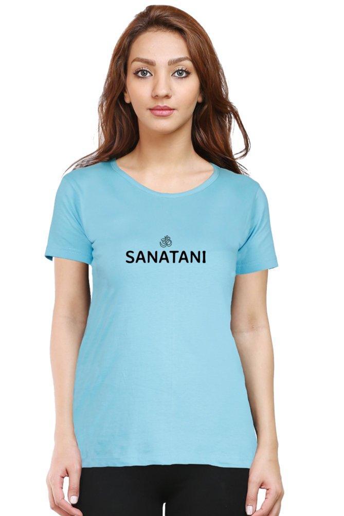 Womens Round Neck T-shirt Sanatani - sunny buttons