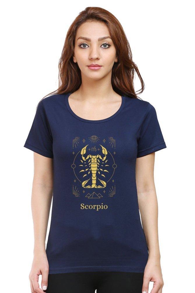 Womens Round neck T-shirt Scorpio Sunsign - sunny buttons