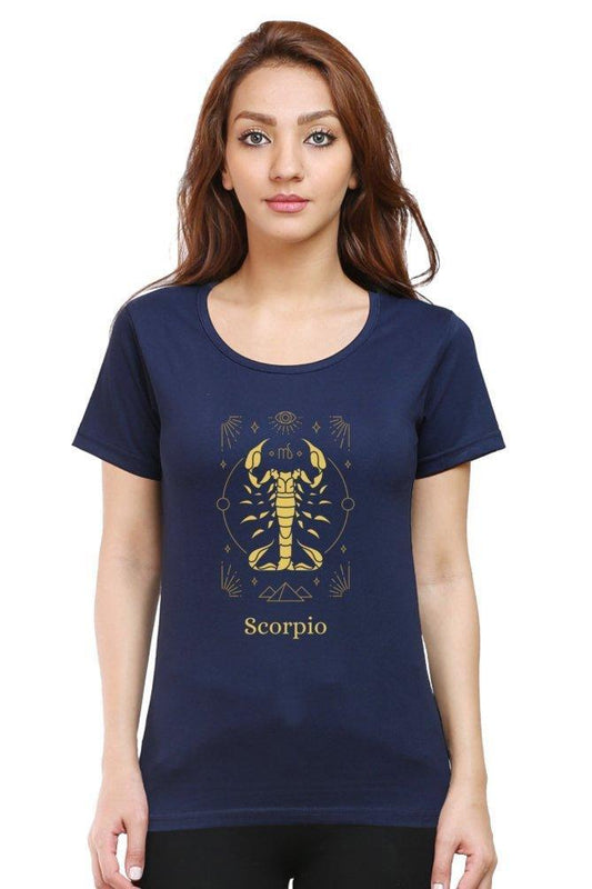 Womens Round neck T-shirt Scorpio Sunsign - sunny buttons