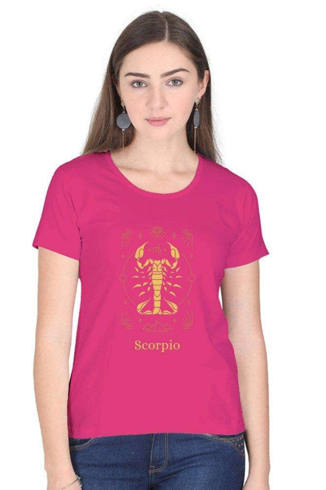 Womens Round neck T-shirt Scorpio Sunsign - sunny buttons