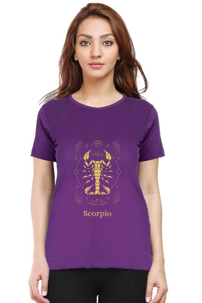 Womens Round neck T-shirt Scorpio Sunsign - sunny buttons