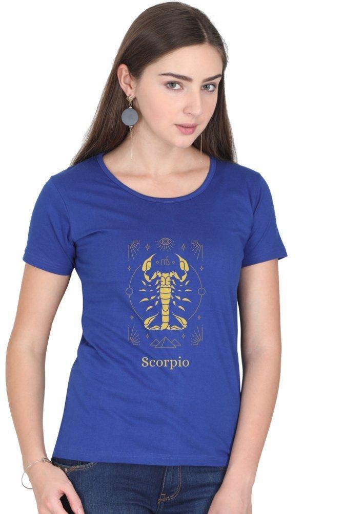 Womens Round neck T-shirt Scorpio Sunsign - sunny buttons