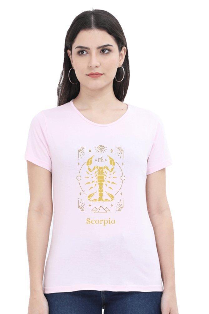 Womens Round neck T-shirt Scorpio Sunsign - sunny buttons
