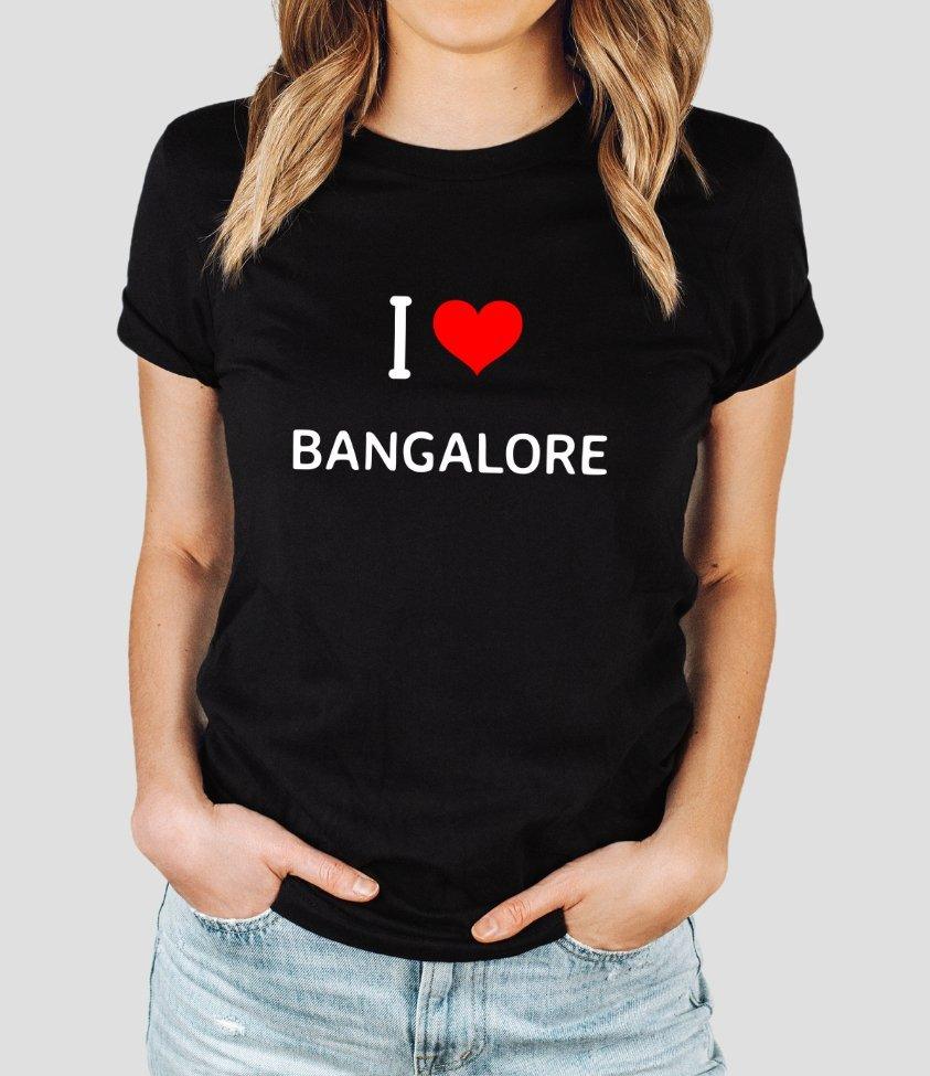 Womens T-shirt I Love Bangalore - sunny buttons