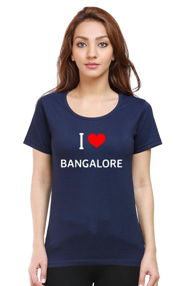 Womens T-shirt I Love Bangalore - sunny buttons