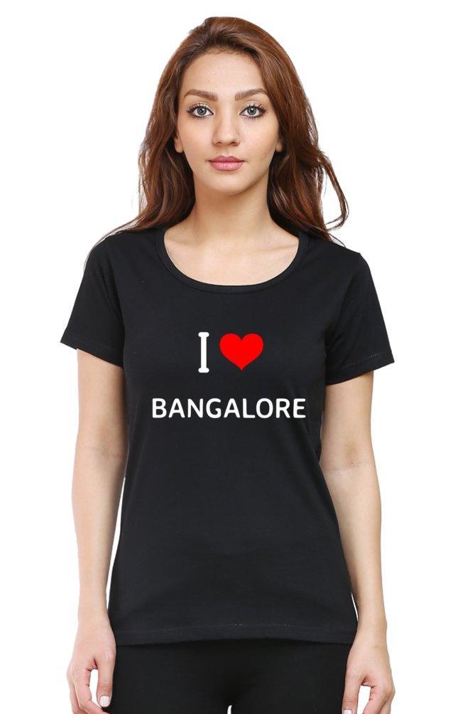Womens T-shirt I Love Bangalore - sunny buttons