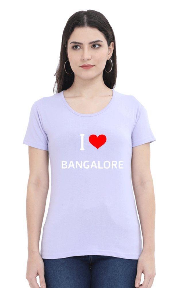 Womens T-shirt I Love Bangalore - sunny buttons