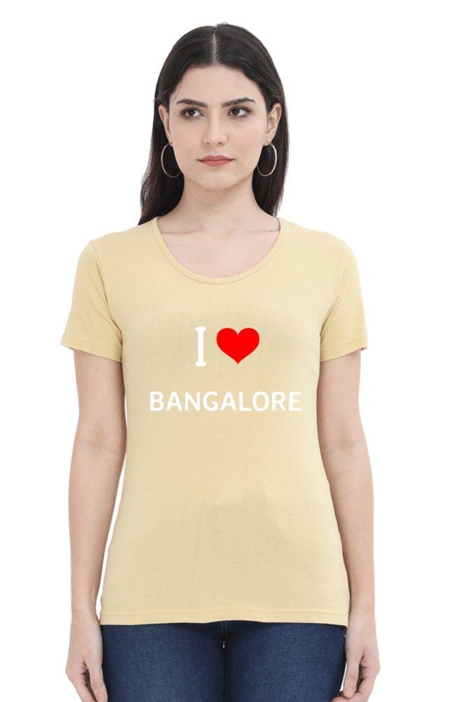 Womens T-shirt I Love Bangalore - sunny buttons