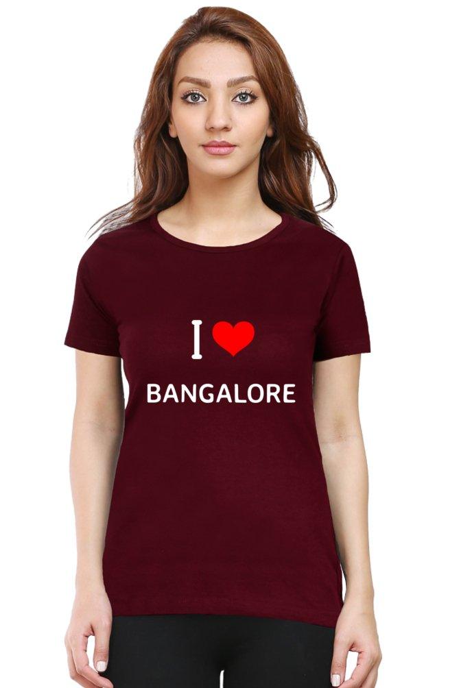 Womens T-shirt I Love Bangalore - sunny buttons
