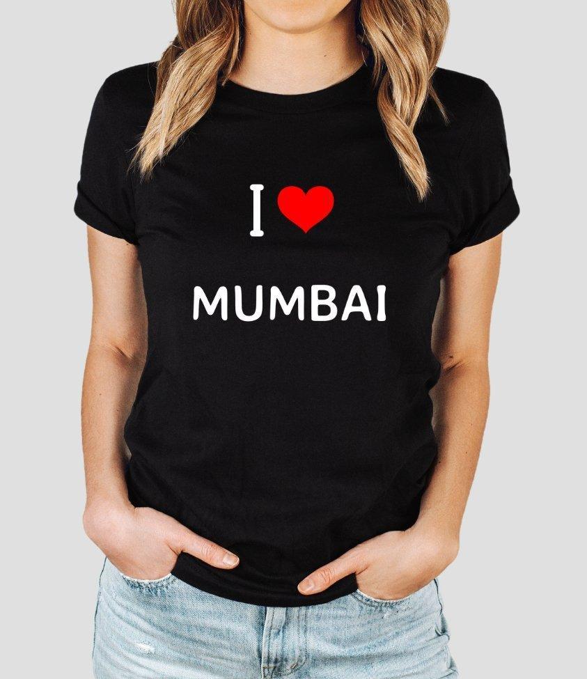 Womens T-shirt I Love Mumbai - sunny buttons