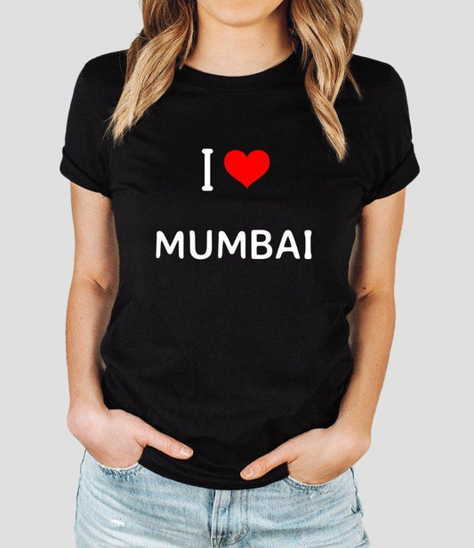 Womens T-shirt I Love Mumbai - sunny buttons