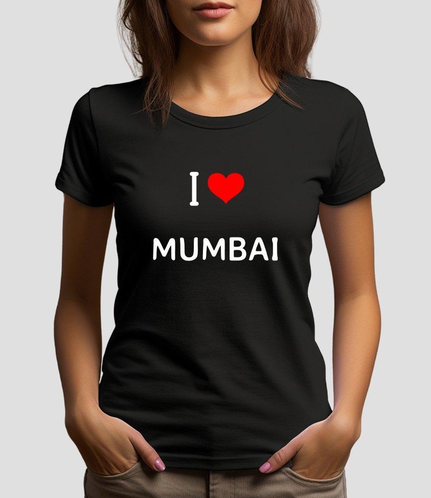 Womens T-shirt I Love Mumbai - sunny buttons