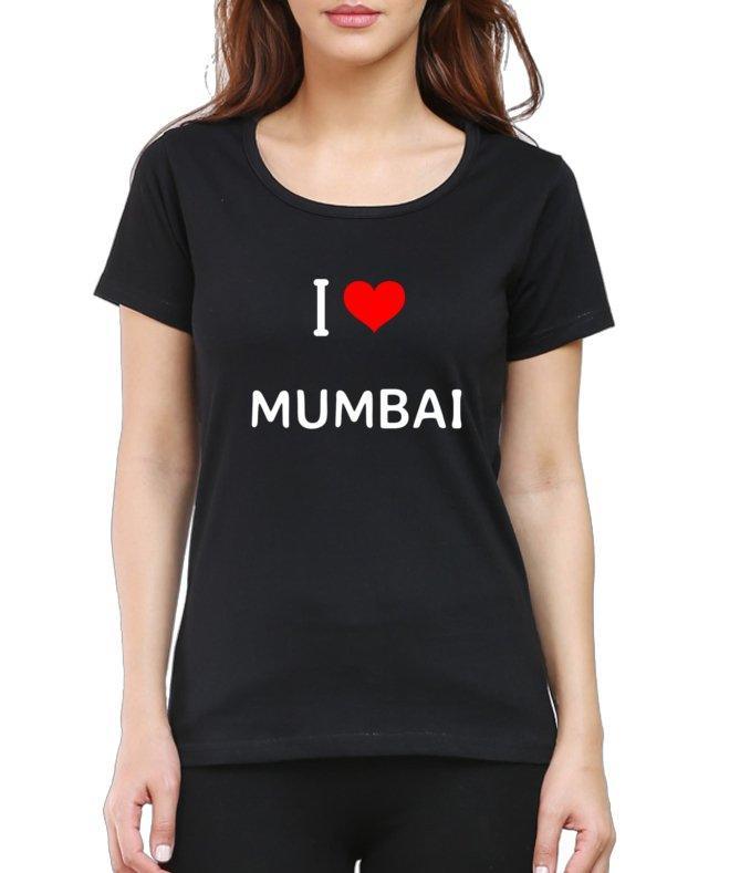 Womens T-shirt I Love Mumbai - sunny buttons