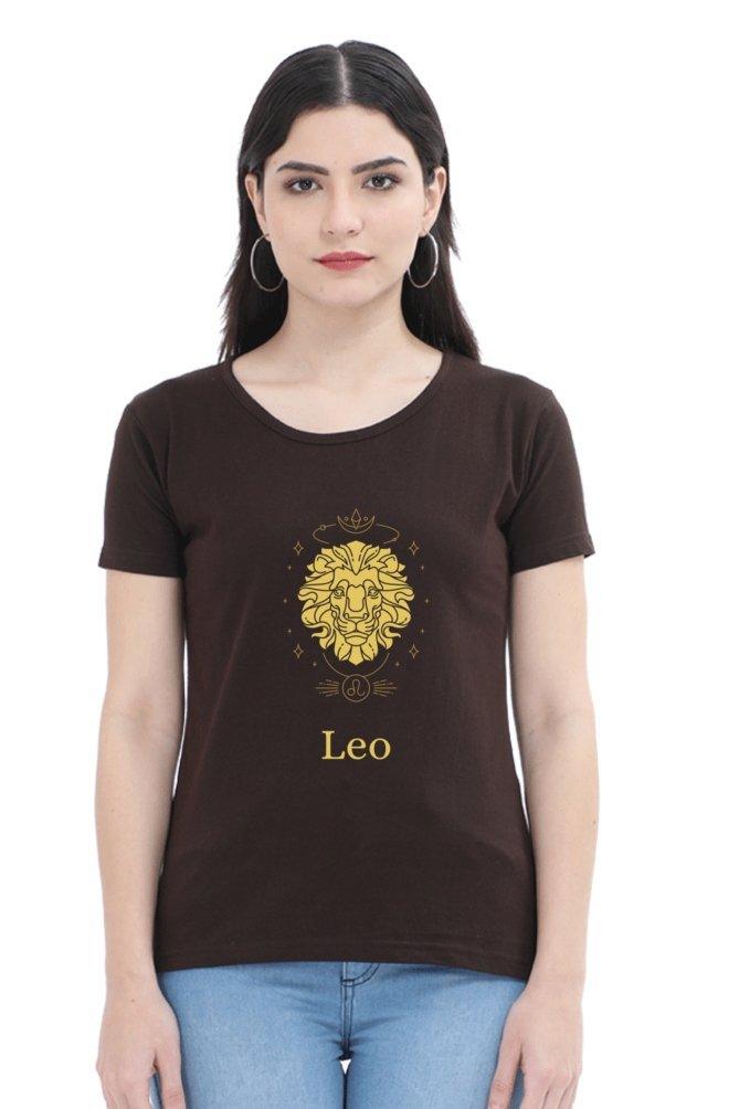 Womens T-shirt Leo Sunsign Zodiac Sign - sunny buttons