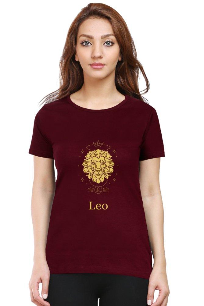 Womens T-shirt Leo Sunsign Zodiac Sign - sunny buttons