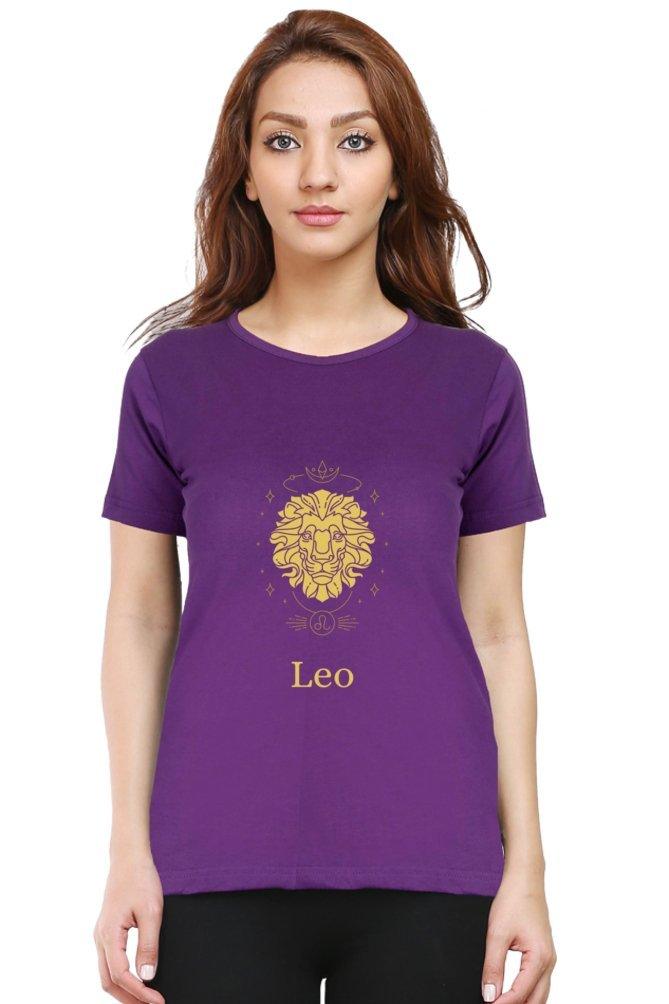 Womens T-shirt Leo Sunsign Zodiac Sign - sunny buttons