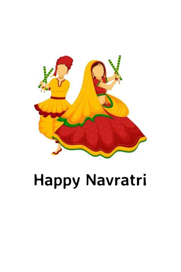 Womens T-shirt Navratri Dandiya - sunny buttons