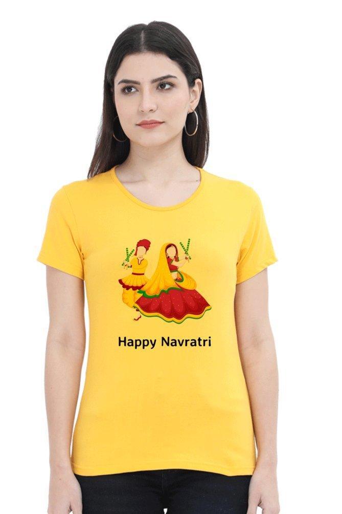 Womens T-shirt Navratri Dandiya - sunny buttons