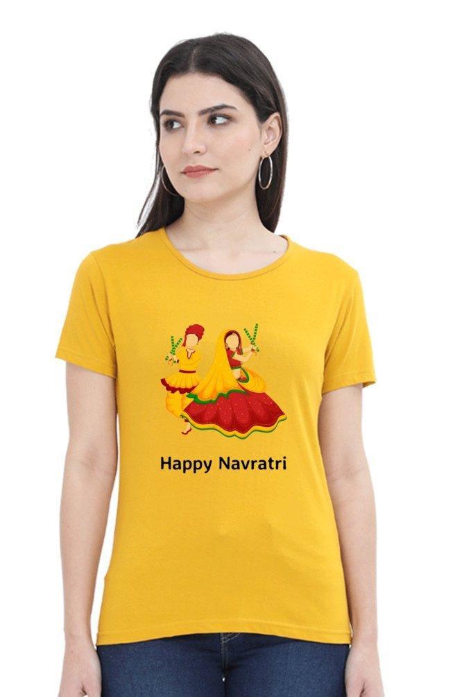 Womens T-shirt Navratri Dandiya - sunny buttons