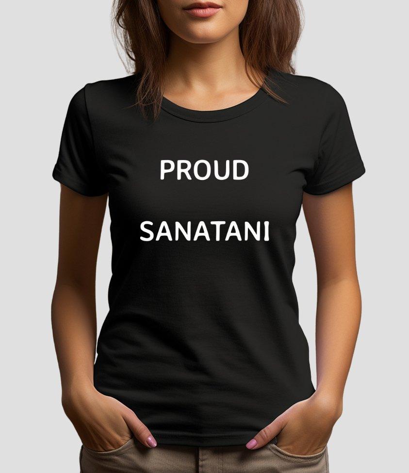 Womens T-shirt Proud Sanatani.... - sunny buttons