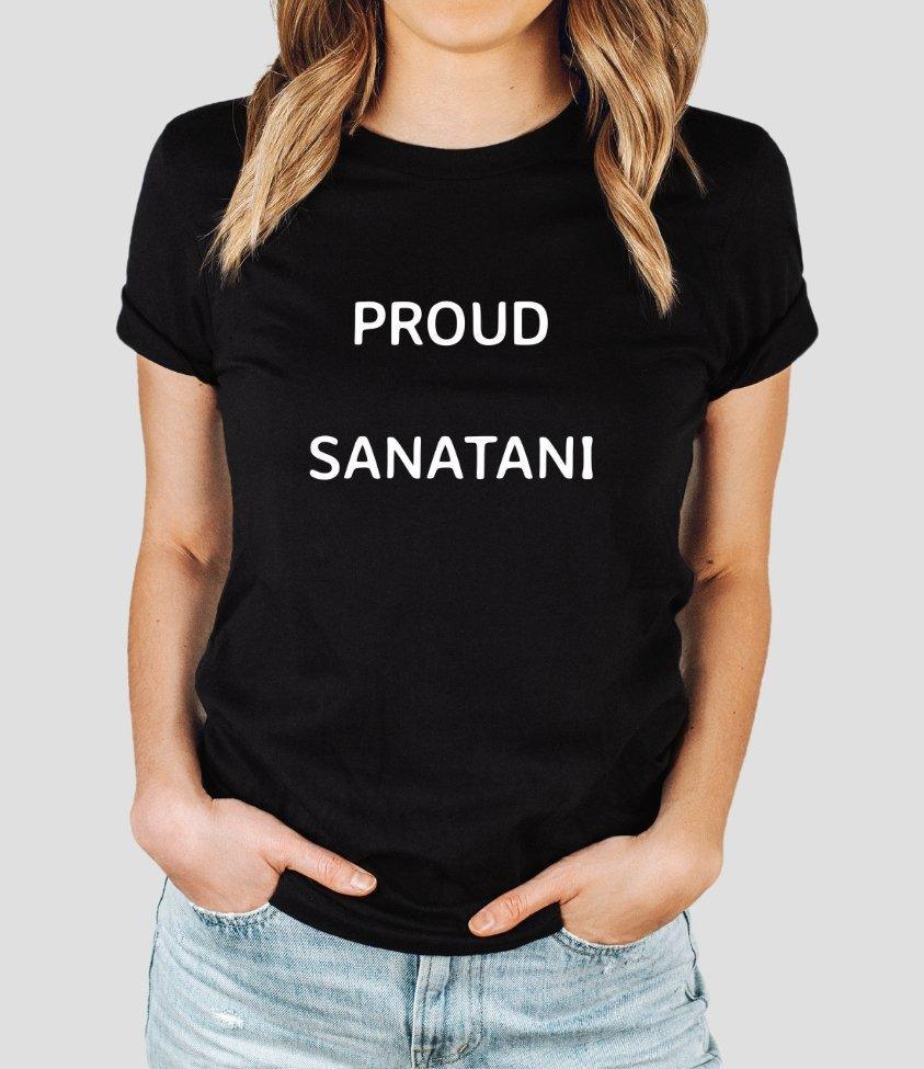 Womens T-shirt Proud Sanatani.... - sunny buttons