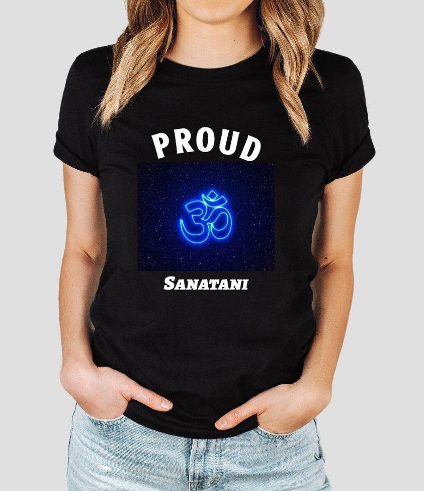 Womens T-shirt Proud Sanatani.. - sunny buttons