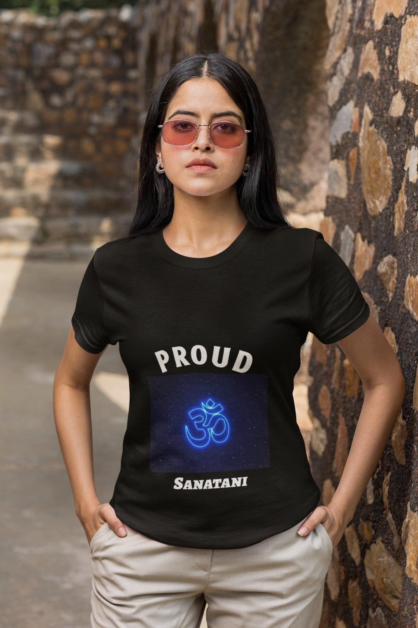 Womens T-shirt Proud Sanatani.. - sunny buttons