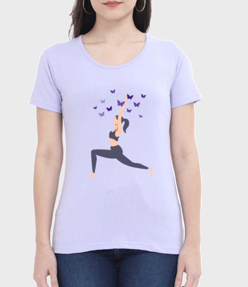 yoga | womens tee - sunny buttons