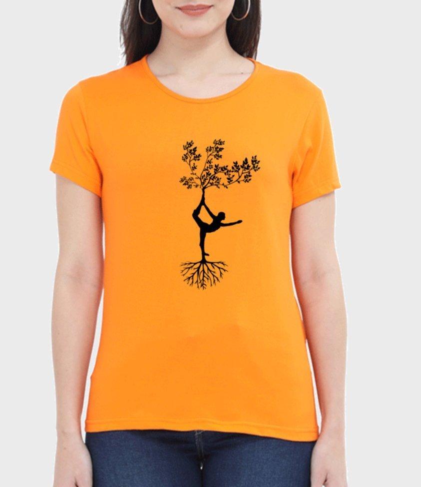 yoga | womens tee - sunny buttons