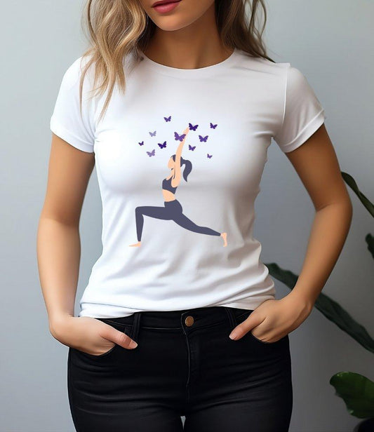 yoga | womens tee - sunny buttons